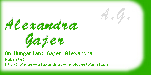 alexandra gajer business card